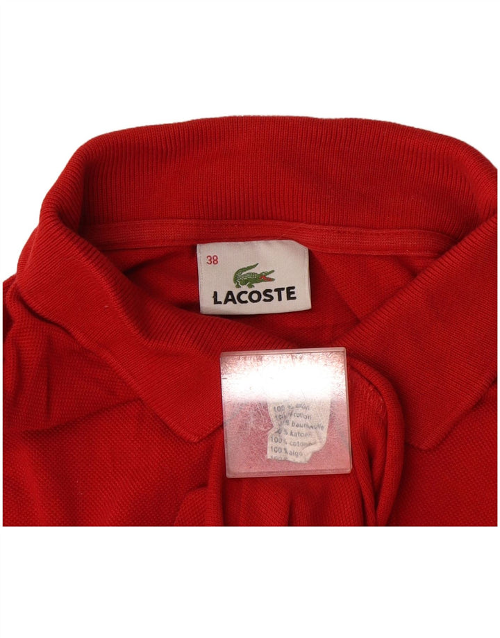 Polo senza maniche da donna Lacoste taglia 38 cotone rosso medio