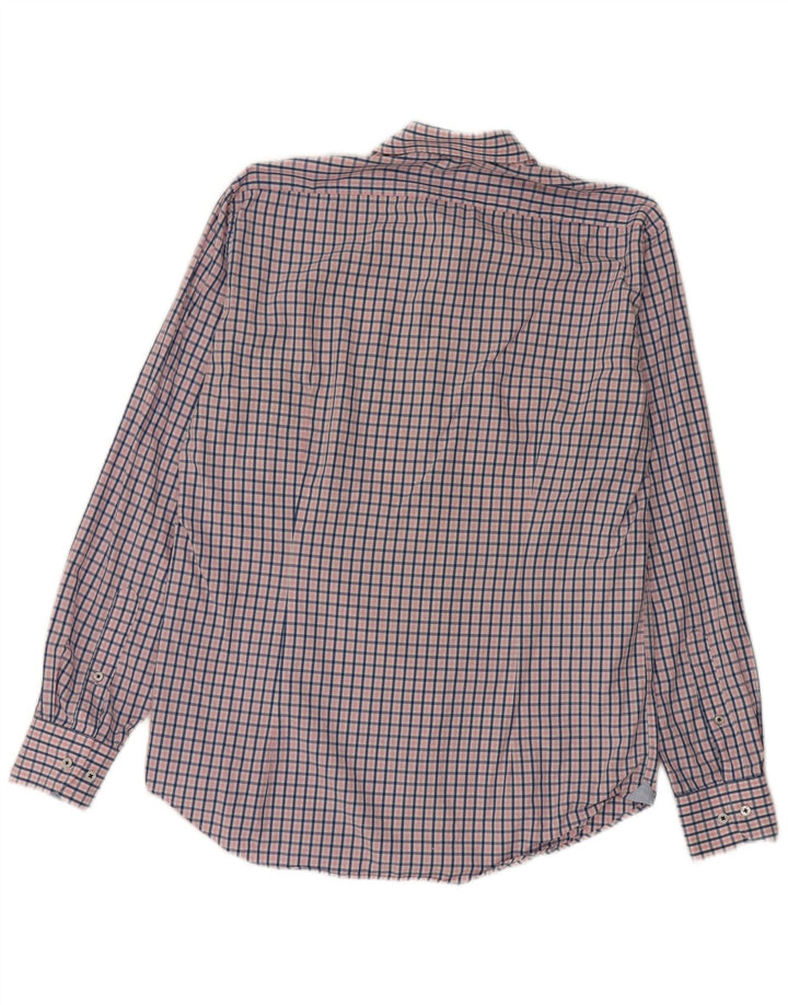 Camicia da uomo Tommy Hilfiger a quadri rosa medio