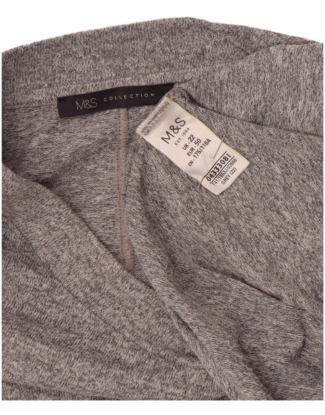 Maglione maglione con scollo a barca da donna Marks & Spencer UK 22 3XL Grigio chiazzato