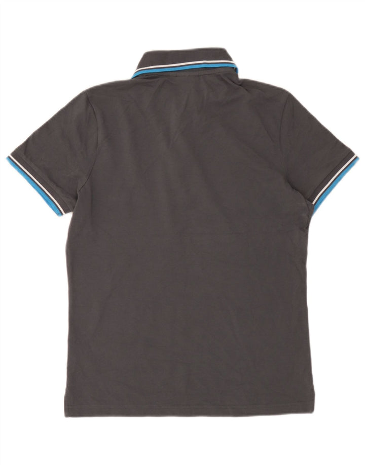 Polo Diadora Uomo Piccola in Cotone Rigato Grigio