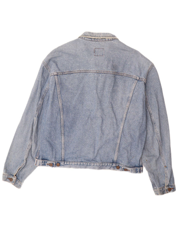 Giacca Jeans Uomo BENETTON IT 52 XL Blu Cotone