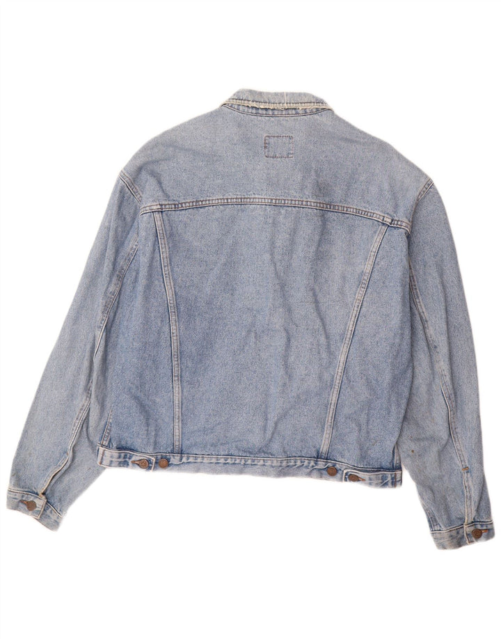 Giacca Jeans Uomo BENETTON IT 52 XL Blu Cotone