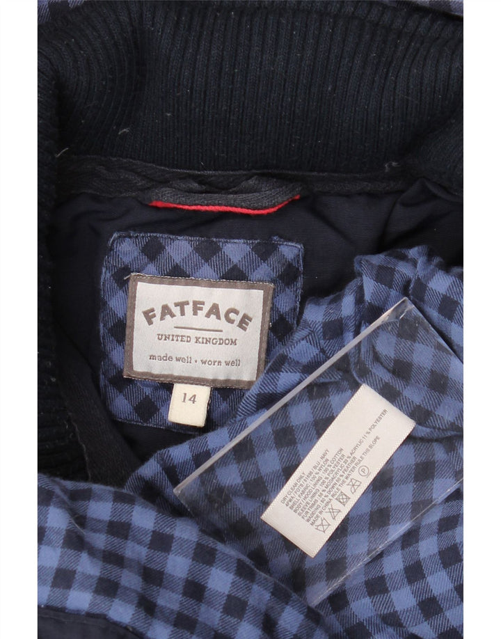 Giacca Parka con cappuccio da donna Fat Face UK 14 Nylon medio blu navy