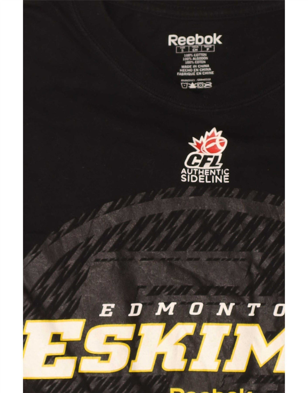 T-shirt grafica regolare da uomo Reebok Top Small in cotone nero