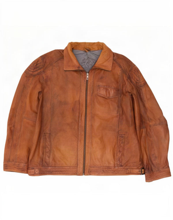 Giacca in pelle da uomo David Moore UK 50 XL Marrone