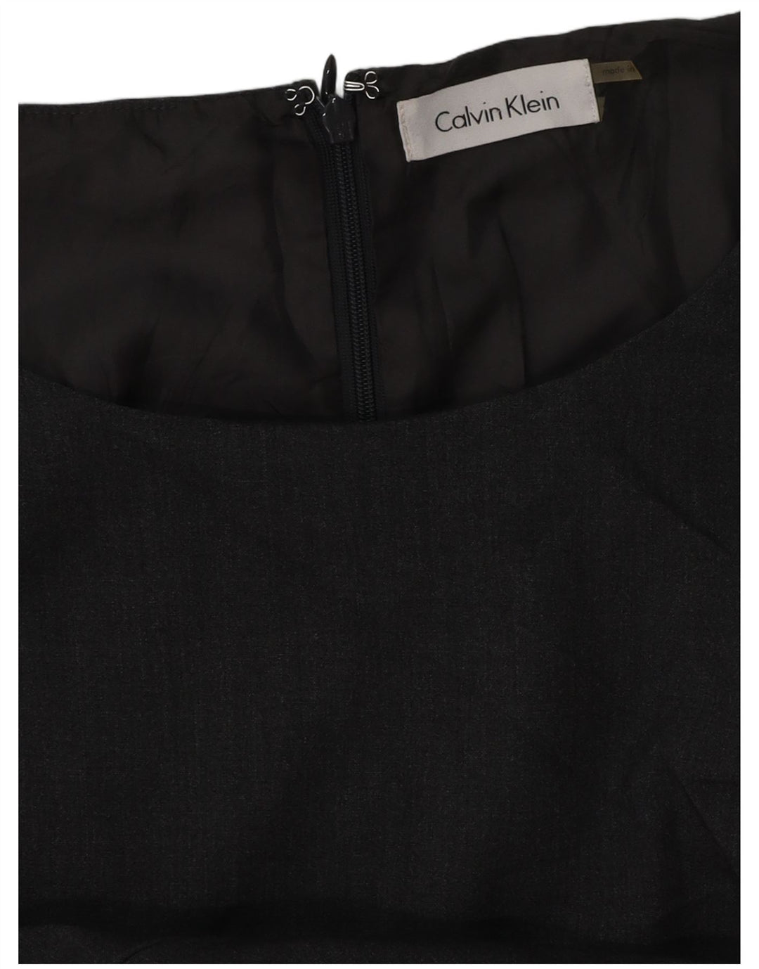 CALVIN KLEIN Abito tubino da donna UK 16 Large Grigio