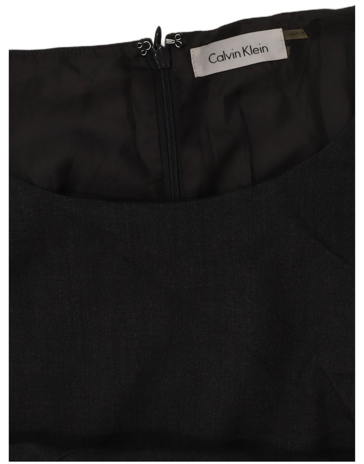 CALVIN KLEIN Abito tubino da donna UK 16 Large Grigio