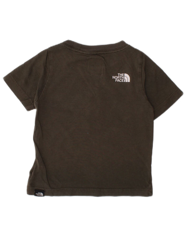 THE NORTH FACE Baby Boys Graphic T-Shirt Top 18-24 Months Khaki Cotton