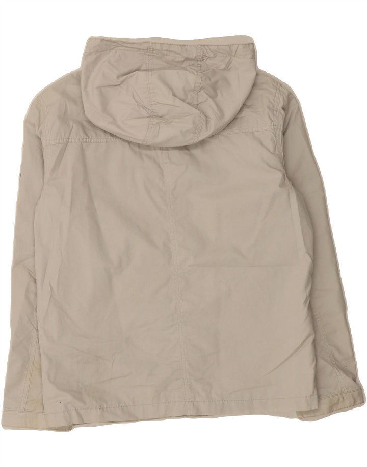 TOMMY HILFIGER Mens Hooded Windbreaker Jacket UK 40 Large Beige Vintage Tommy Hilfiger and Second-Hand Tommy Hilfiger from Messina Hembry 