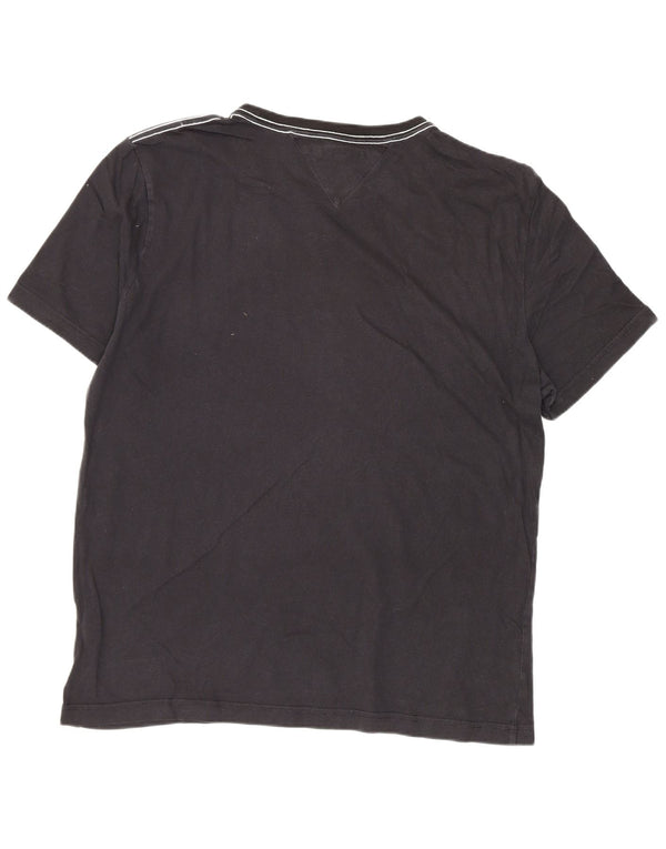T-shirt grafica da uomo Tommy Hilfiger grande nera