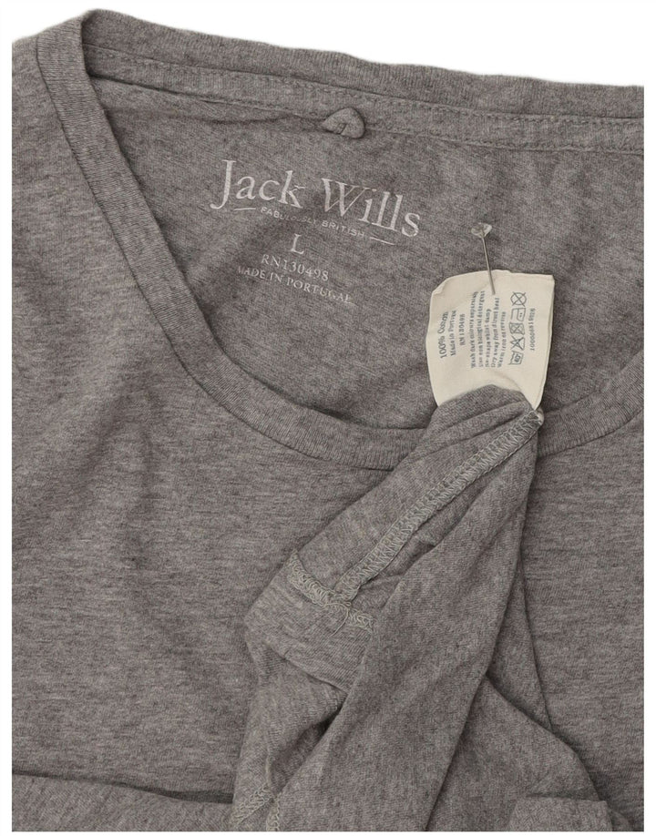 T-shirt da uomo Jack Wills Top grande in cotone grigio