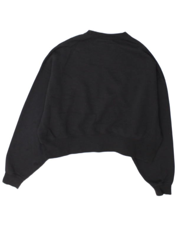 Felpa oversize da donna Nike UK 10 piccola in cotone nero