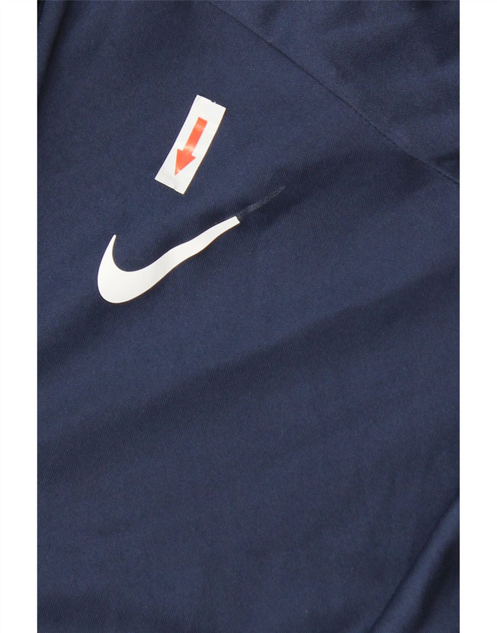 Top Nike Dri Fit da uomo a maniche lunghe, colore blu navy medio