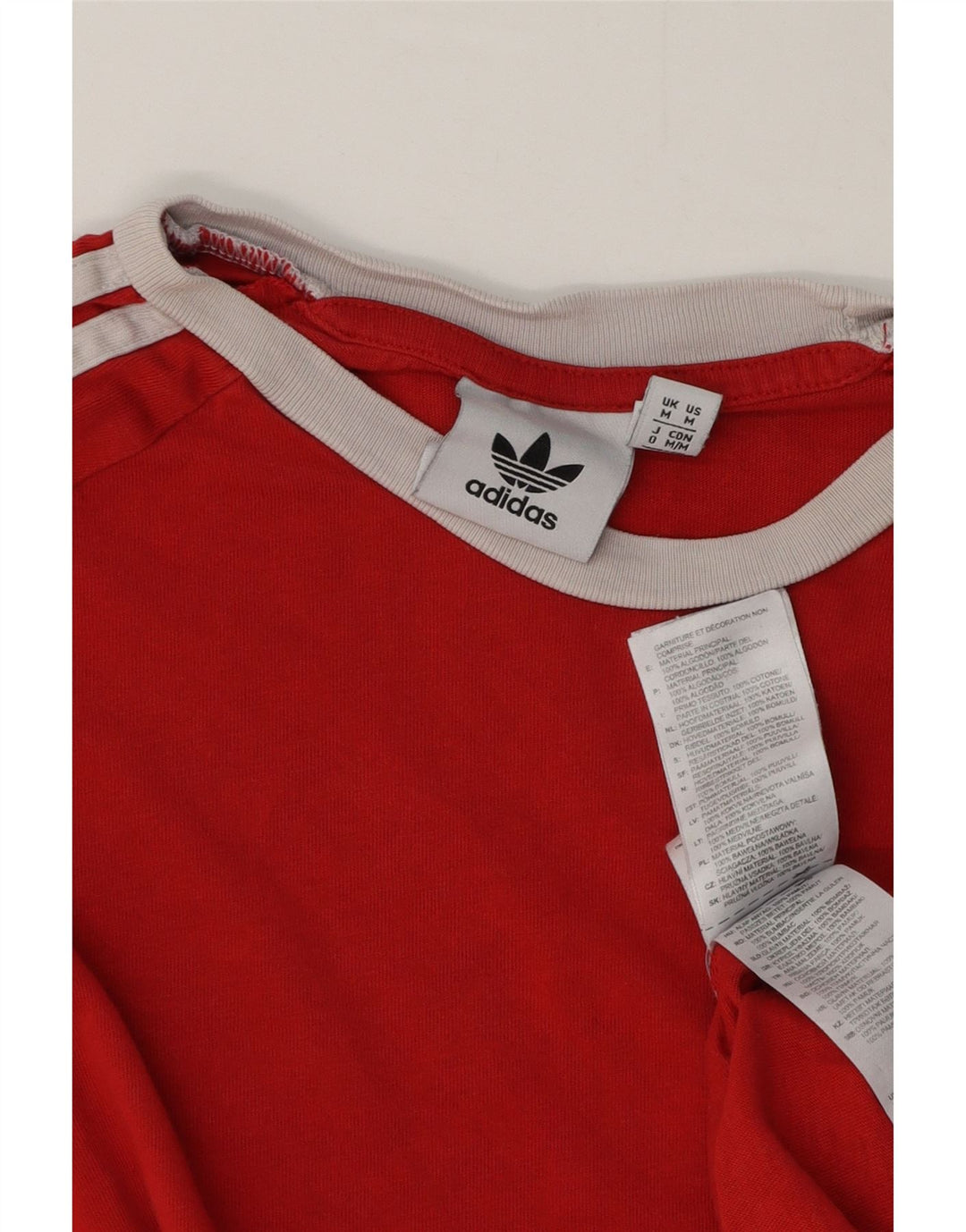 T-shirt da uomo Adidas Top in cotone rosso medio
