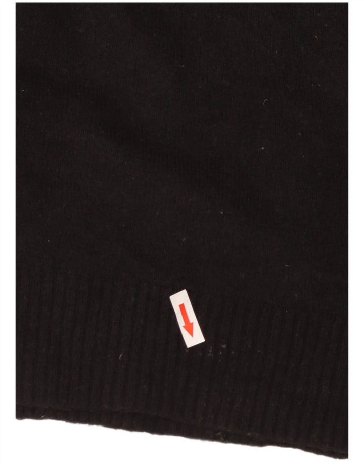 Maglione maglione con scollo a V da donna J. Crew UK 16 grande nylon nero