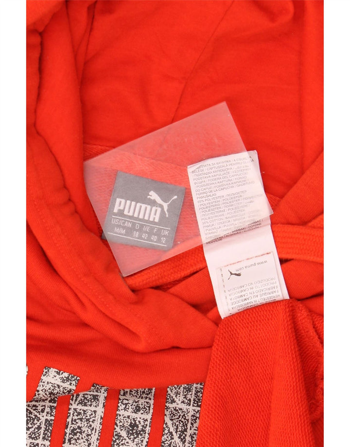 Felpa con cappuccio grafica da donna Puma UK 12 medio rosso poliestere