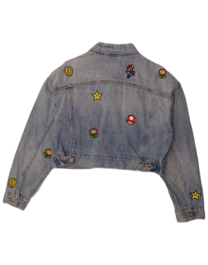 Giacca di jeans grafica per ragazze Levi's 13-14 anni piccola in cotone blu