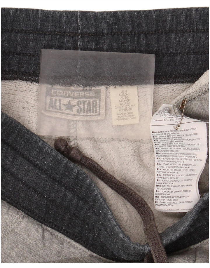 Pantaloncini sportivi da uomo Converse Small in cotone color block grigio