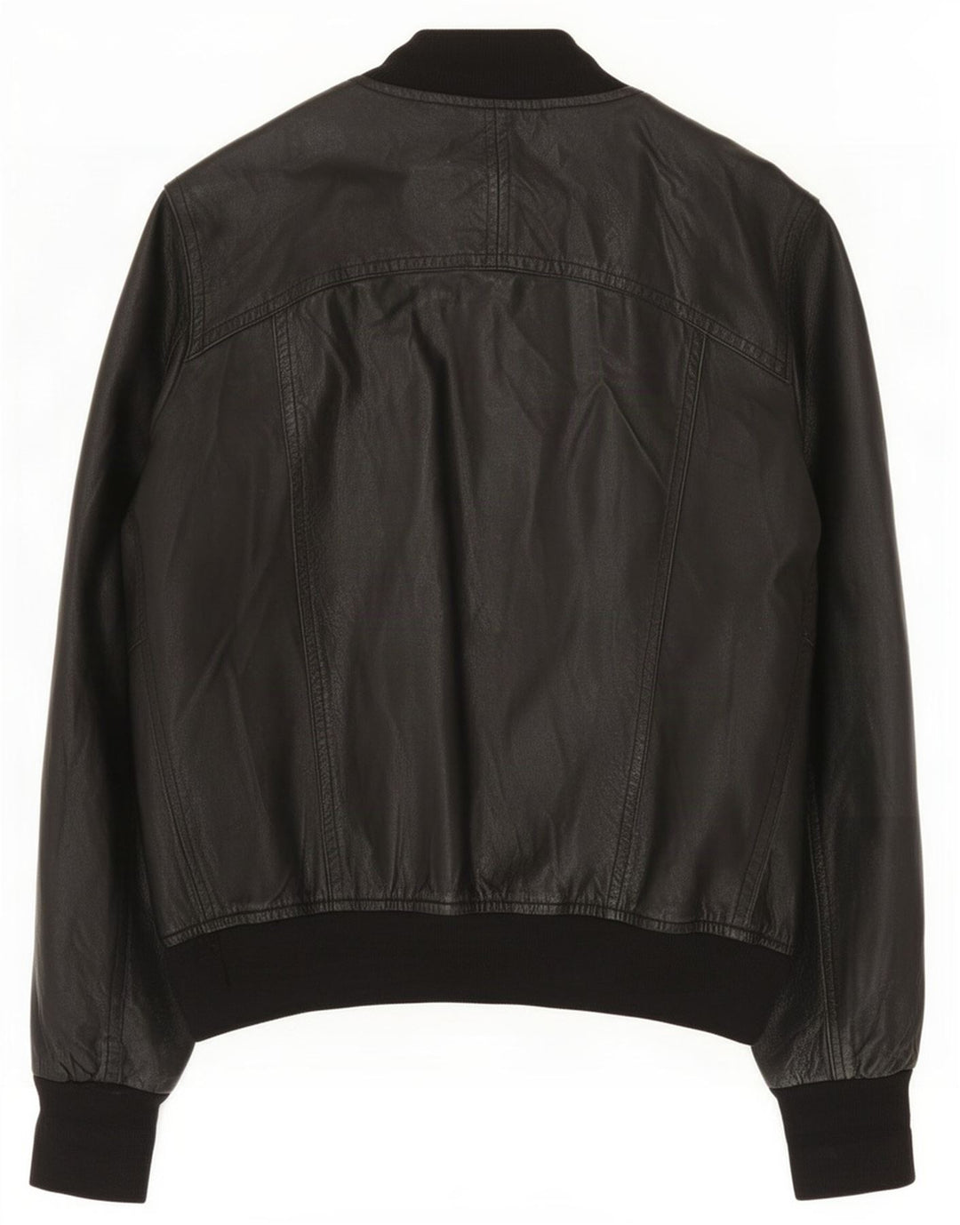 Giacca in pelle vintage da donna UK 14 media nera