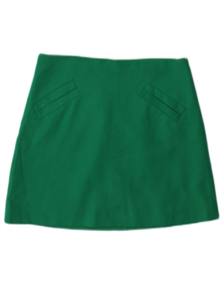 Minigonna Zara da donna piccola W26 acetato verde
