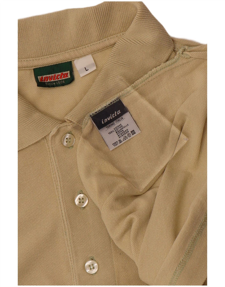 Polo da uomo INVICTA grande in cotone beige