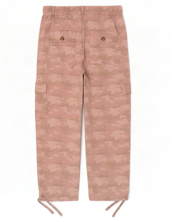 Pantaloni cargo corti Marks & Spencer da donna UK 10 piccoli W28 L23 Rosa
