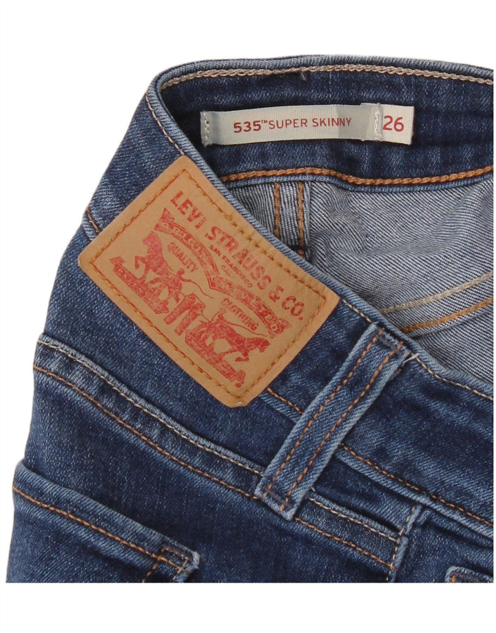 Jeans Levi's 535 Super Skinny da donna W26 L29 Blu Navy