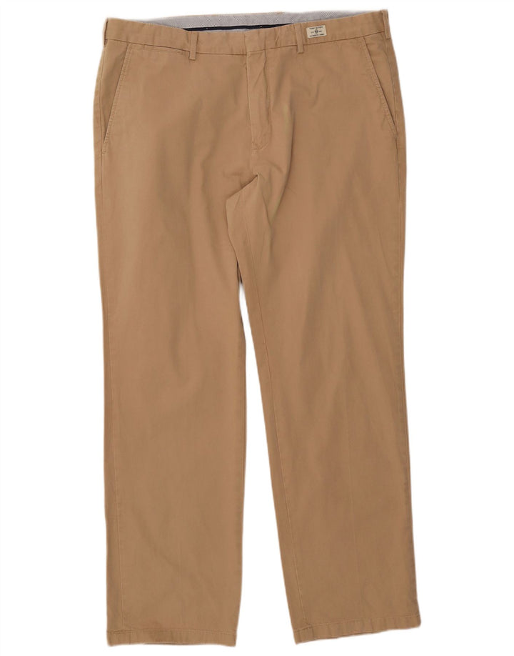 TOMMY HILFIGER Pantaloni chino dritti da uomo W38 L32 Cotone beige