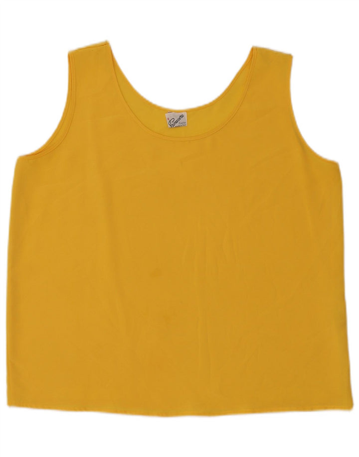 Primavera Firenze Camicetta oversize senza maniche da donna US 4 Small Giallo