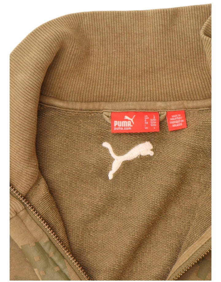 Giacca da ginnastica grafica da uomo PUMA grande color kaki