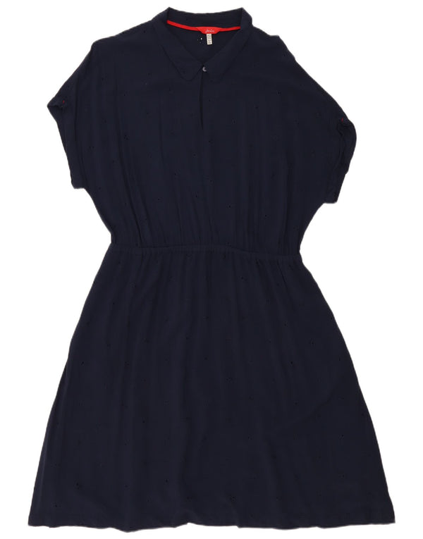 Abito a trapezio da donna Joules UK 18 XL viscosa blu navy