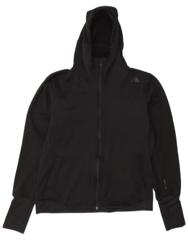 Maglione con cappuccio e zip Adidas Climashell da donna UK 12/14 Medio Nero
