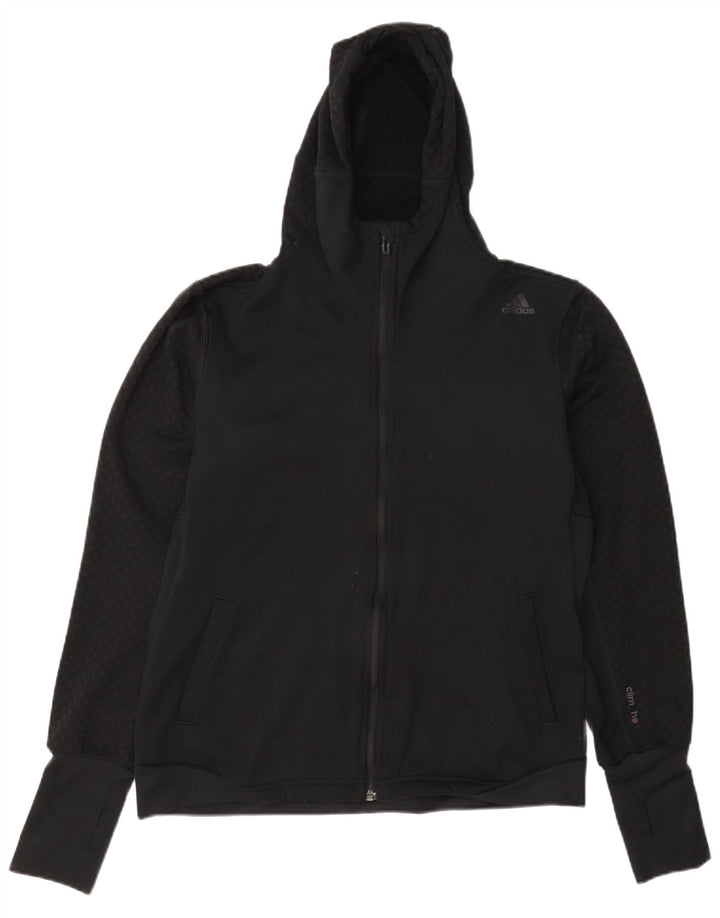 Maglione con cappuccio e zip Adidas Climashell da donna UK 12/14 Medio Nero