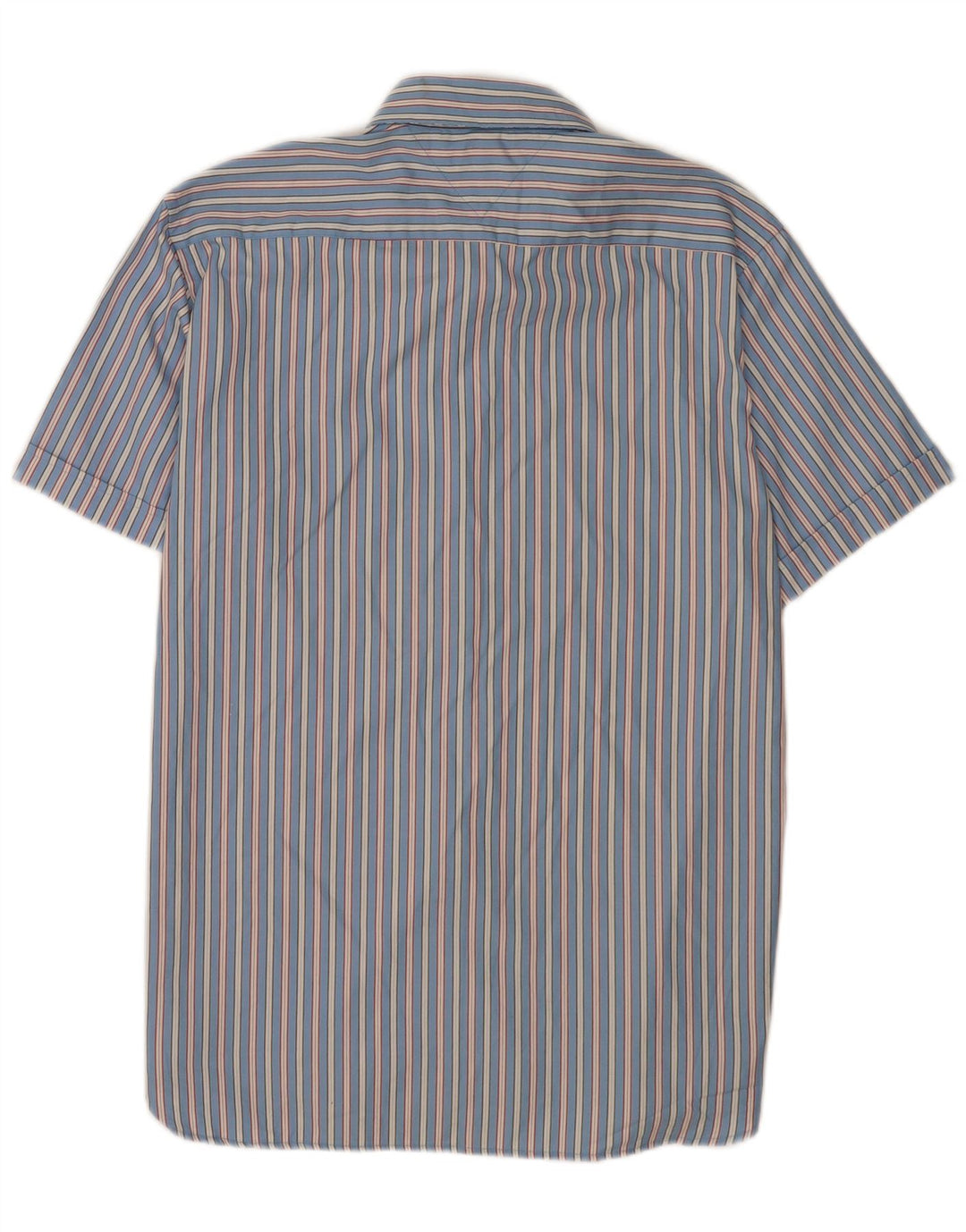 Camicia a maniche corte da uomo Tommy Hilfiger a righe blu grandi