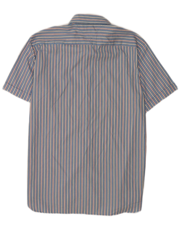 Camicia a maniche corte da uomo Tommy Hilfiger a righe blu grandi