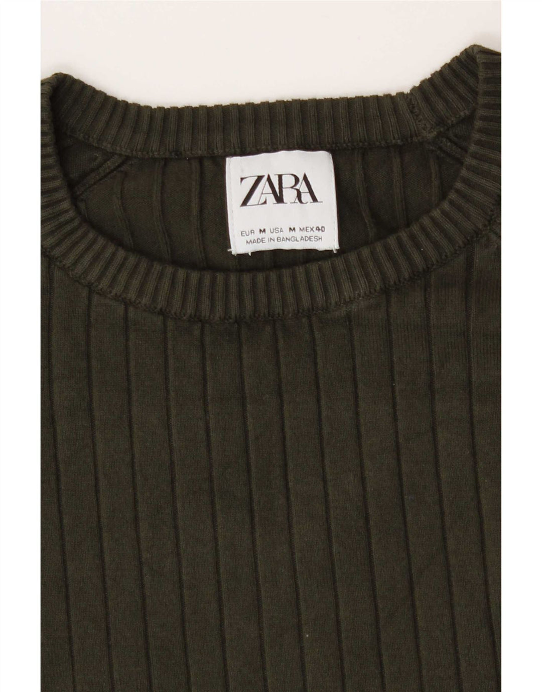 Maglione maglione girocollo da uomo Zara medio kaki