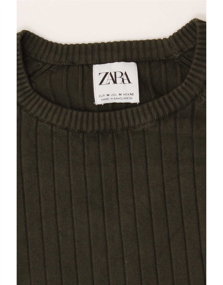 Maglione maglione girocollo da uomo Zara medio kaki