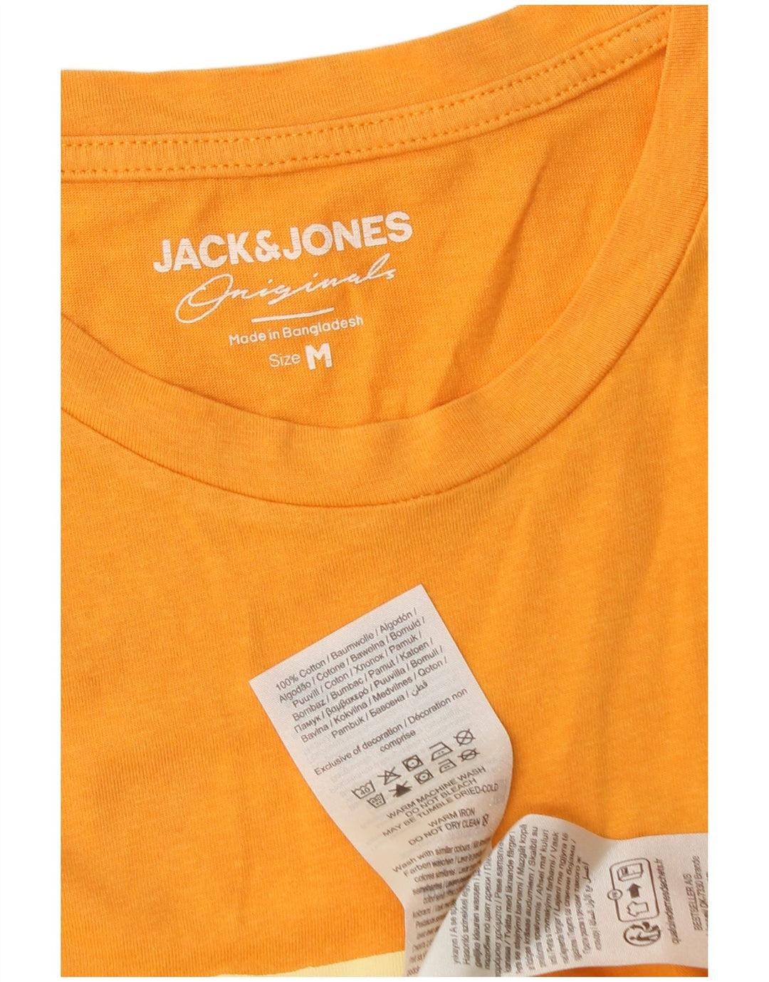 T-shirt grafica da uomo Jack & Jones Top in cotone arancione medio