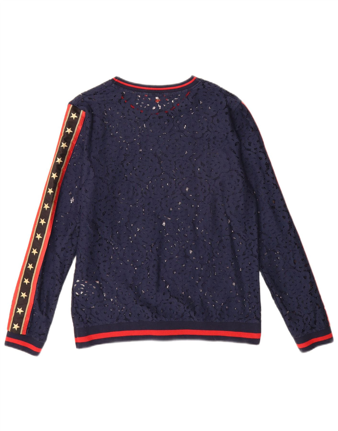 Top da donna oversize con grafica Superdry manica lunga UK 10 Small Blu Navy