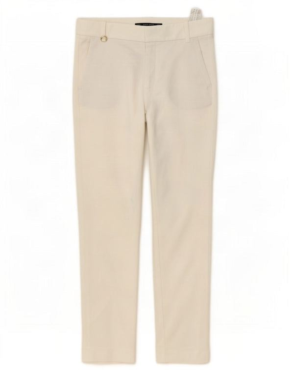 Pantaloni chino slim da donna Zara EU 34 2XS W24 L28 Cotone bianco