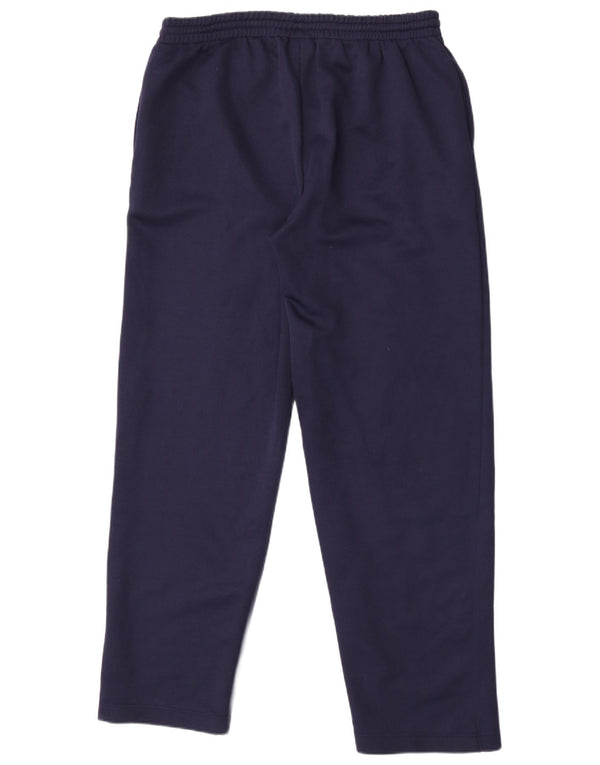 Pantaloni da tuta con grafica Reebok da uomo, grandi, in poliestere blu navy