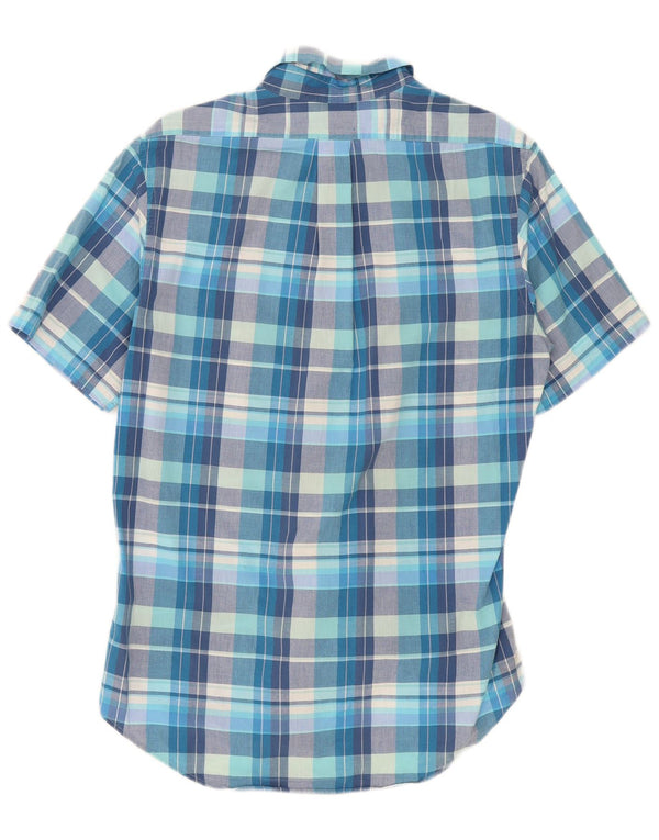 Camicia a maniche corte Regent da uomo Brooks Brothers in cotone a quadri blu medio