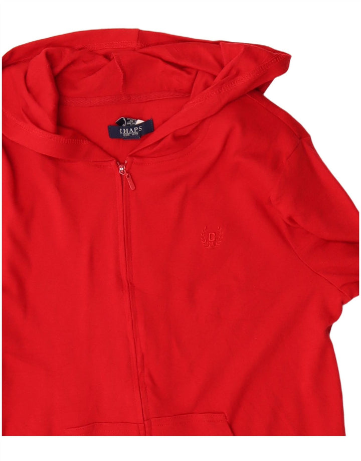 Maglione con cappuccio e zip da donna Chaps UK 14 cotone rosso medio