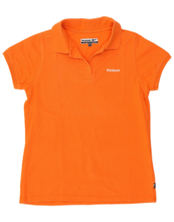 Polo Reebok da donna UK 12 cotone arancione medio