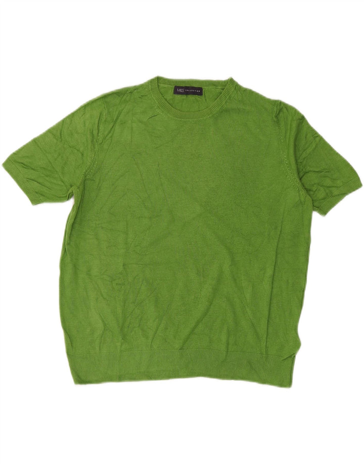 Maglione maglione girocollo da donna Marks & Spencer UK 14 Verde medio
