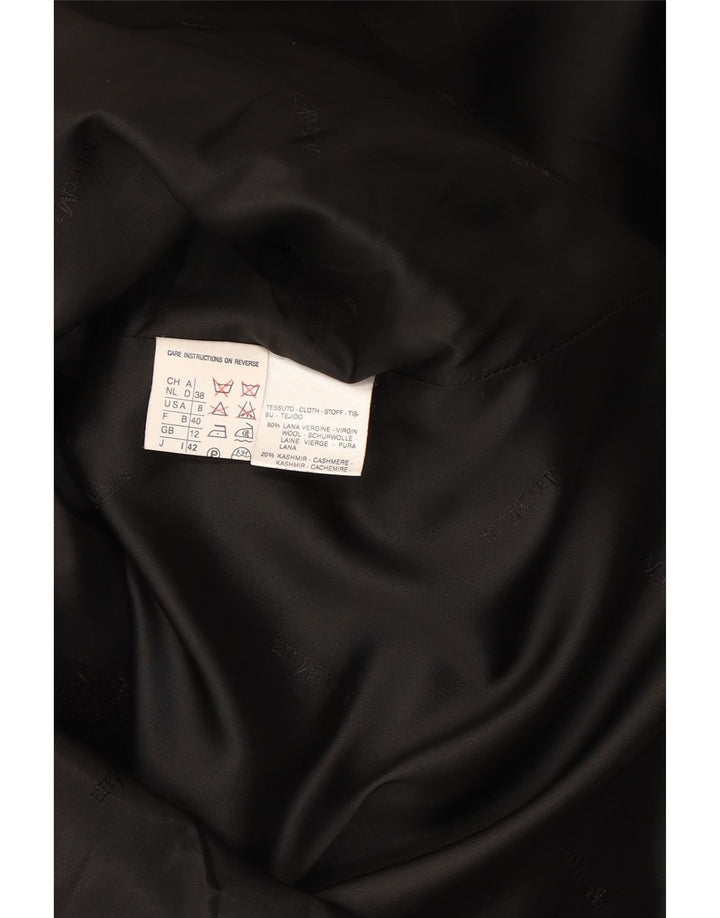 MAX MARA Womens Oversized Double Breasted Coat UK 12 Medium Black