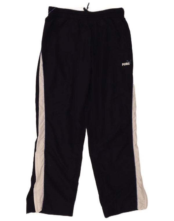 Pantaloni da tuta da uomo Puma Large Blu Navy Colourblock in poliestere sportivo