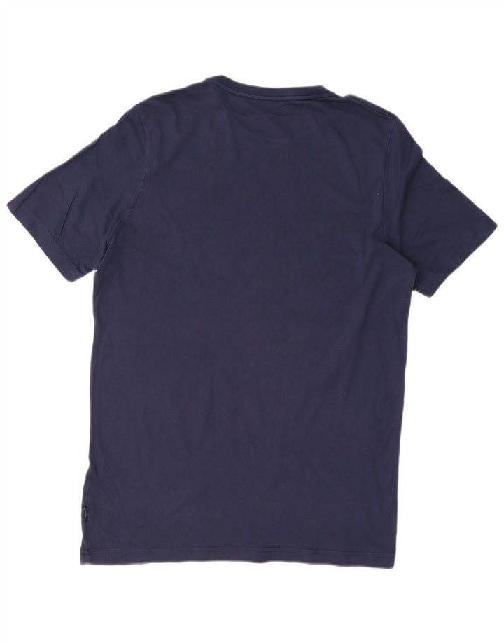 T-shirt grafica da uomo Puma Top in cotone blu navy medio