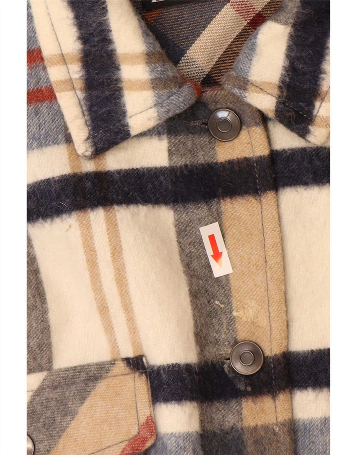 Camicia da donna in flanella oversize da boscaiolo Zara UK 18 XL a quadri multicolore