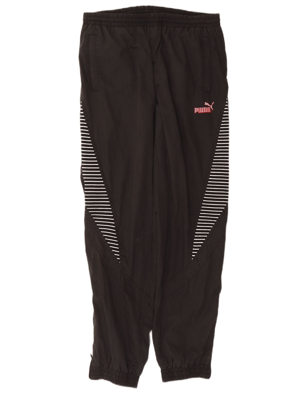 Pantaloni da tuta da uomo Puma Joggers poliestere a righe nere medie